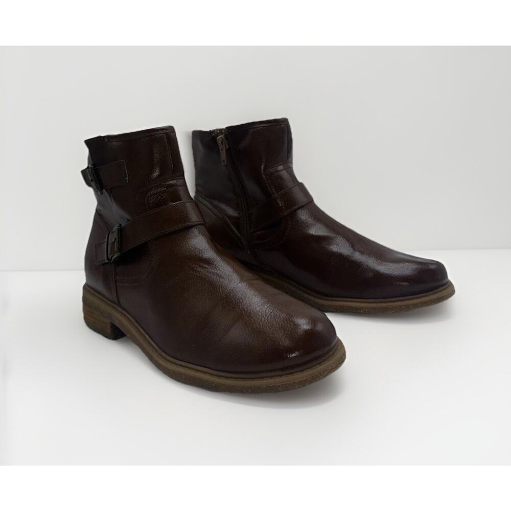 B.O.C By Born Collins Mini Lug Sole Booties Size 8.5 Brown